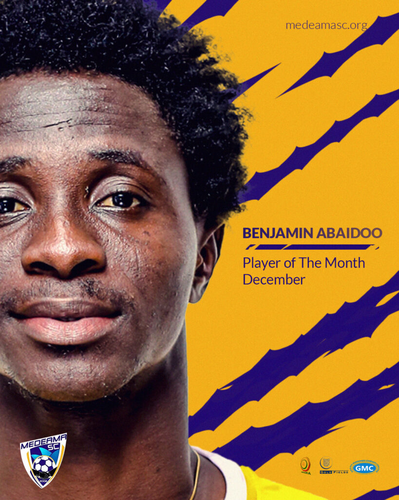 Benjamin Abaidoo Medeama SC Player of the Month (December)