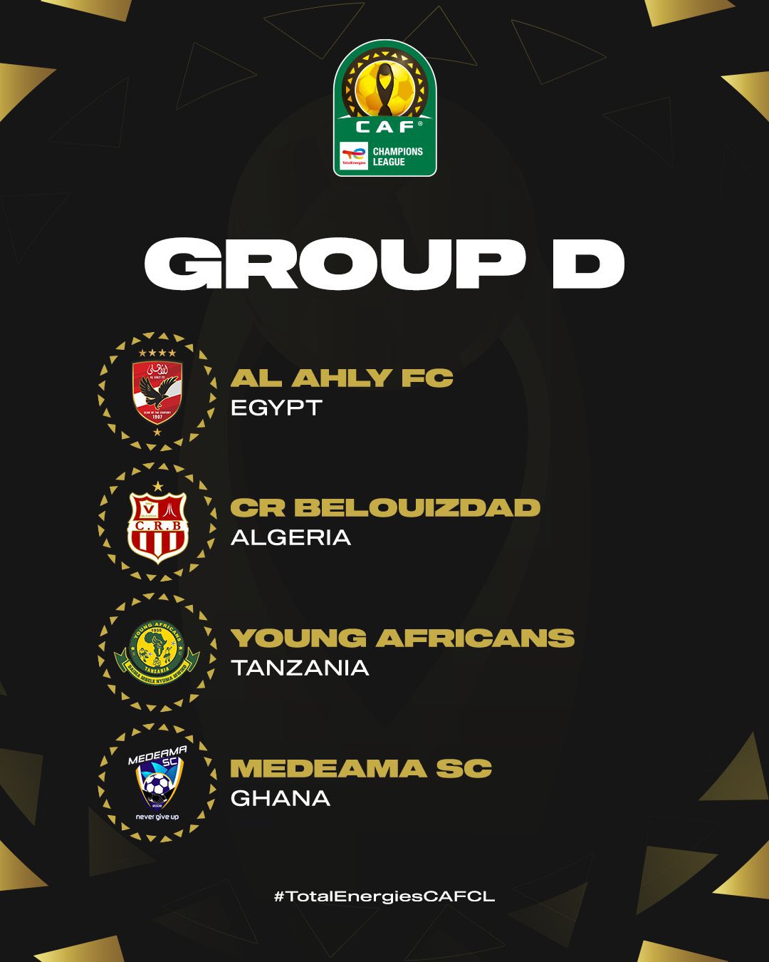 CAF Champions League: Medeama Handed Al Ahly, CR Belouizdad And Yanga ...